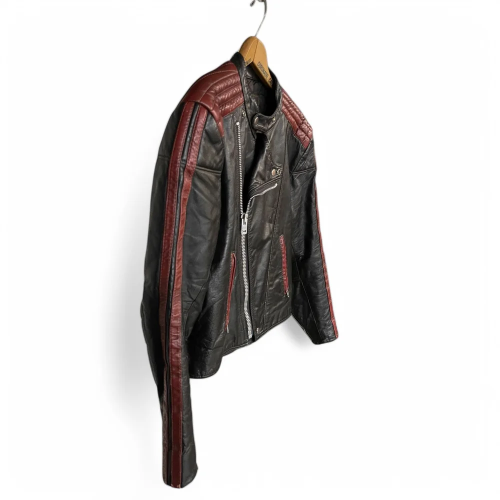 ジャケット・アウター 70s vintage Bristol 2tone lether jacket Vintage Two-tone Leather Motorcycle Jacket – Bristol 1970s Cafe